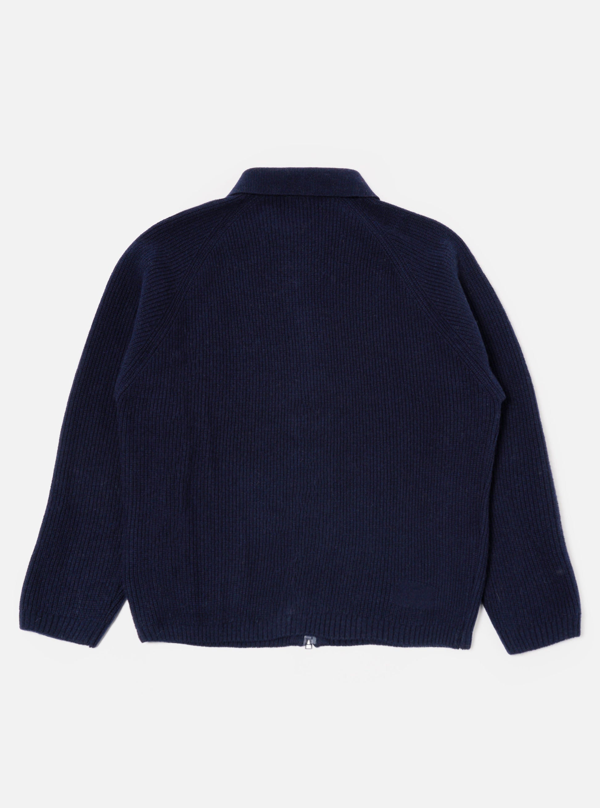 Navy Eco Wool Zip Cardigan