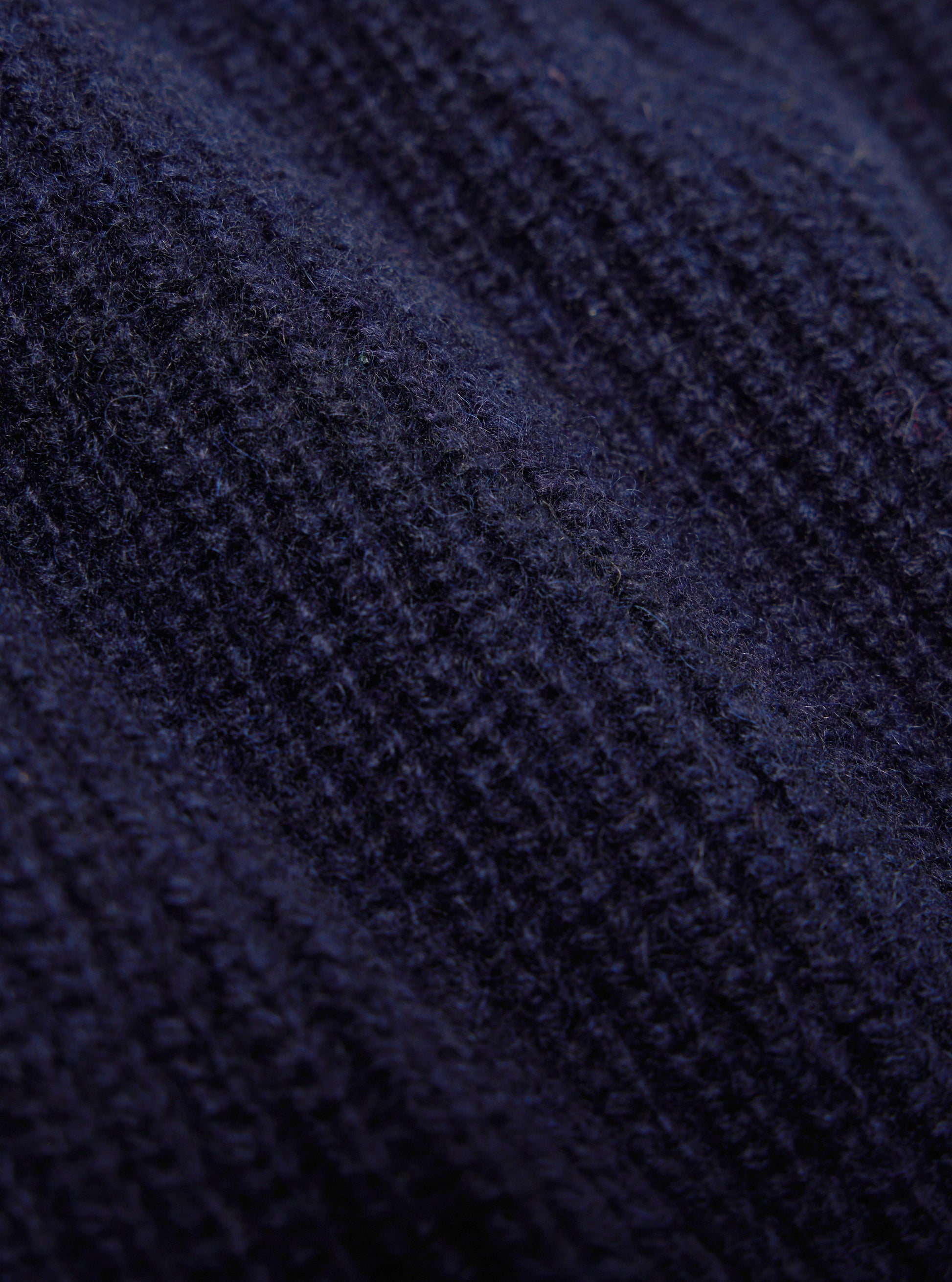 Navy Eco Wool Zip Cardigan