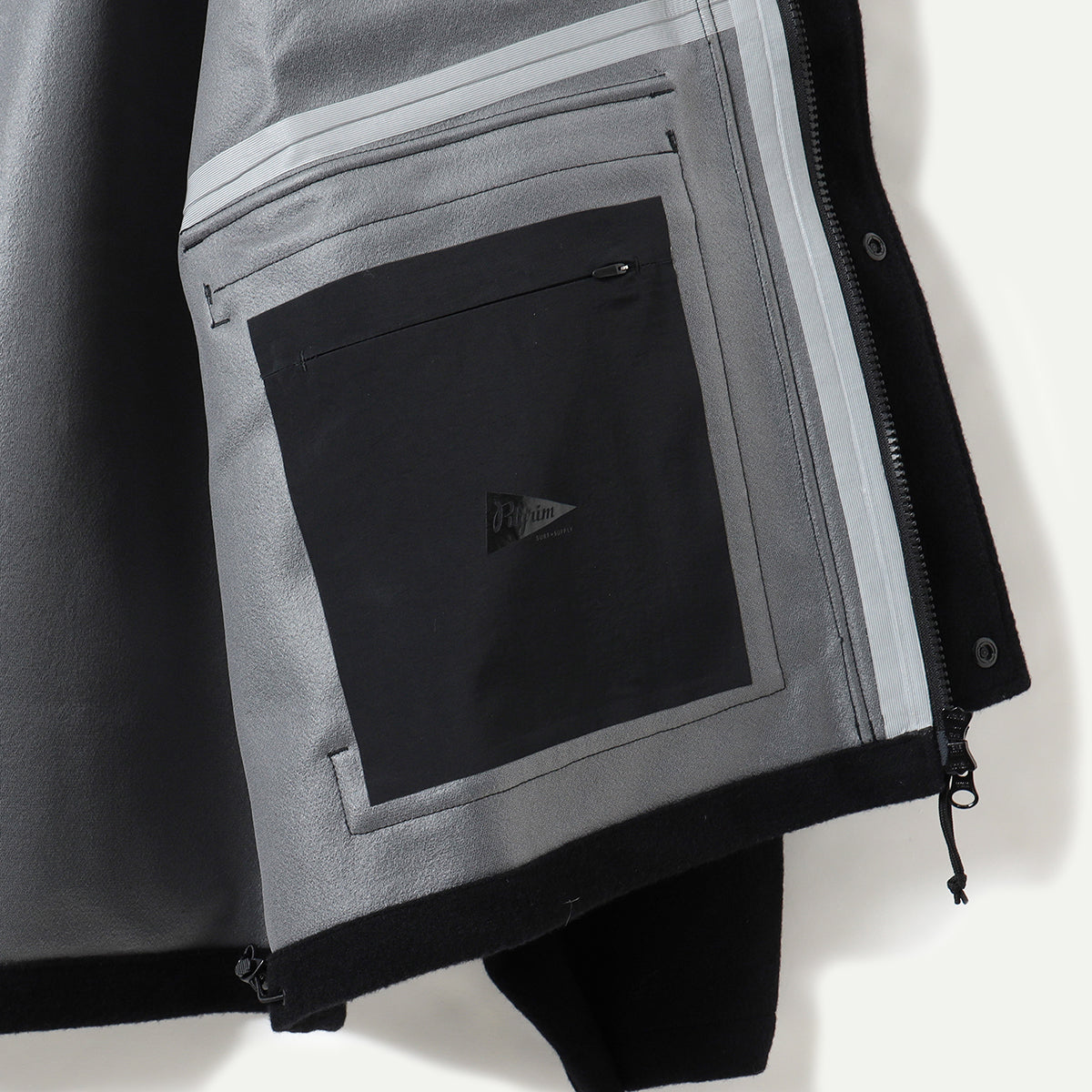 Black Armitage Wool 3L Hooded Jacket