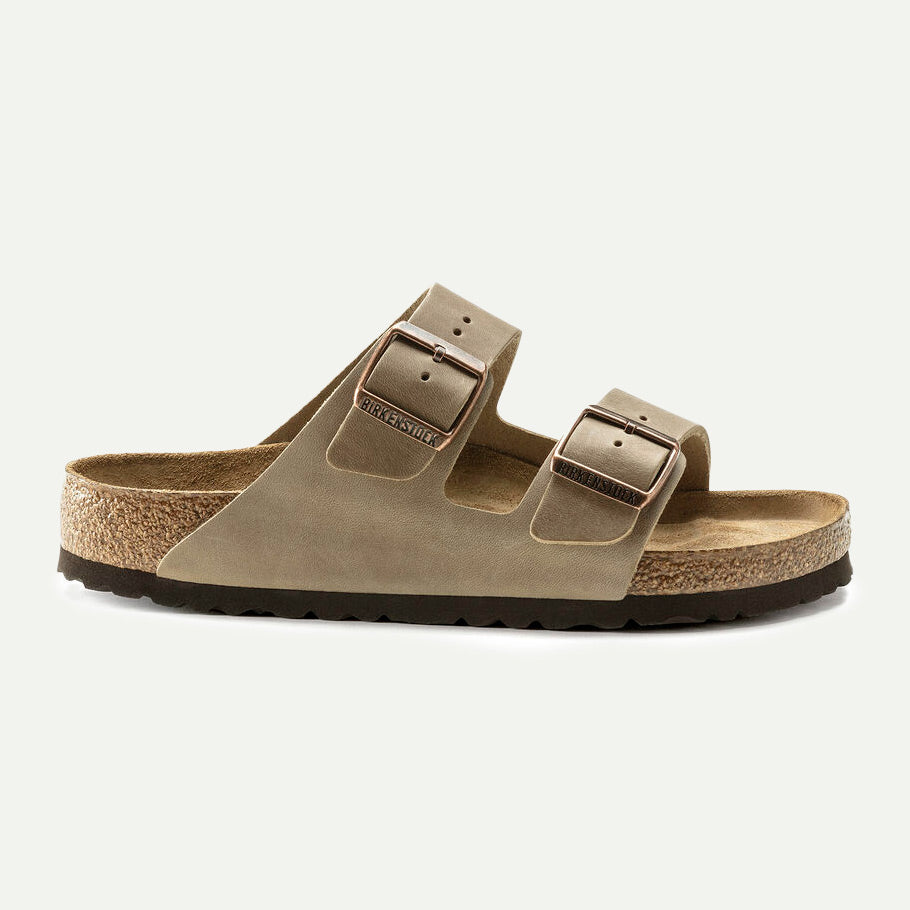 Birkenstock Tobacco Brown Oiled Leather Arizona Sandals