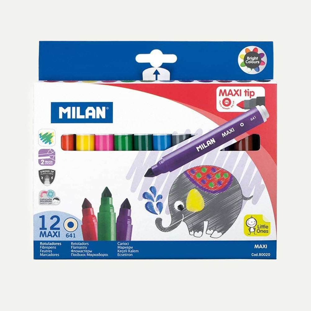 12 Maxi Water-Based Fibre Pens