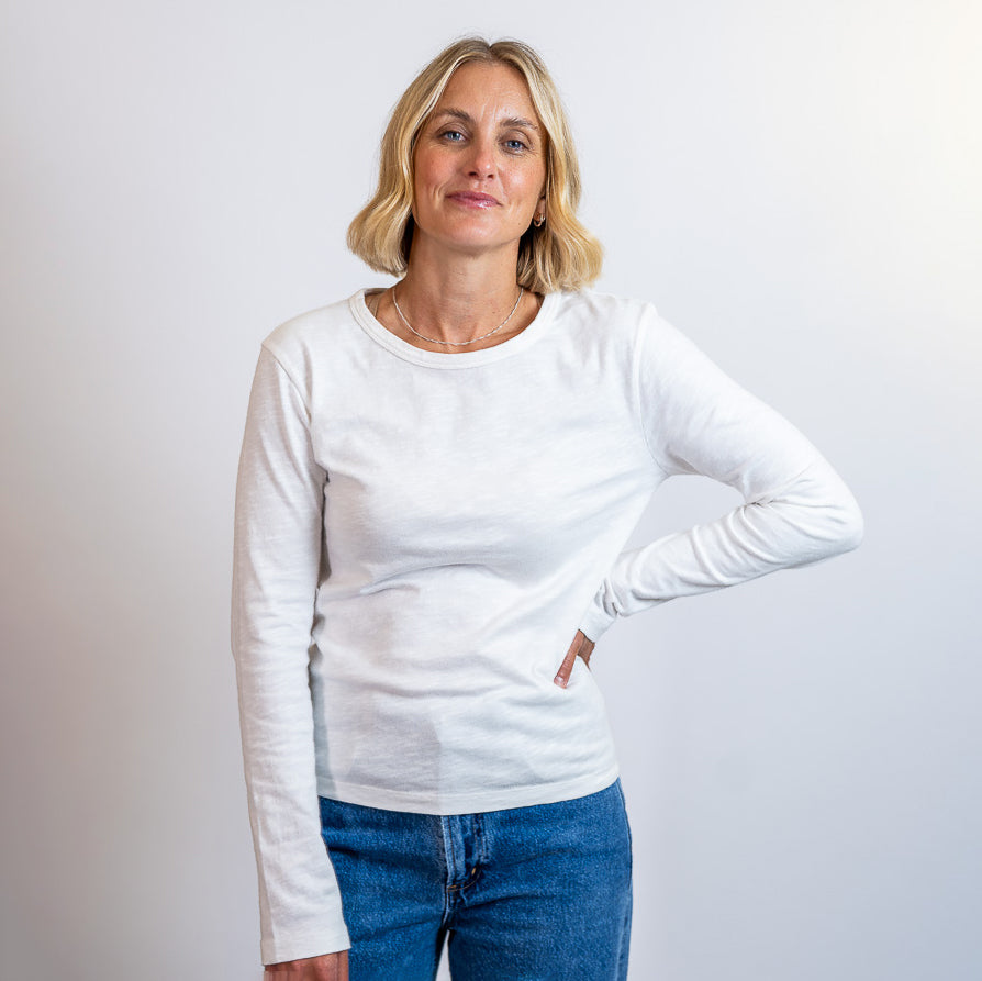 Ecru Lizzo Long Sleeve T-Shirt