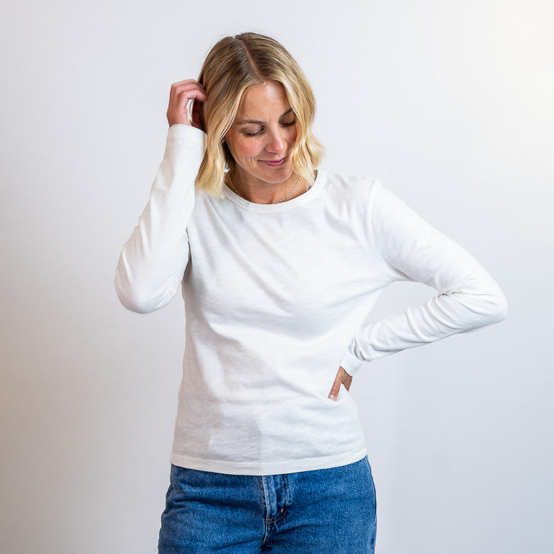 Ecru Lizzo Long Sleeve T-Shirt