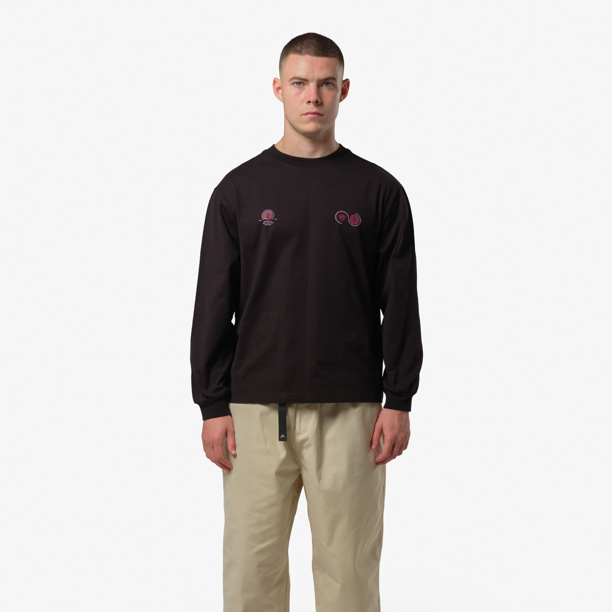 Black Globe Long Sleeve T-Shirt