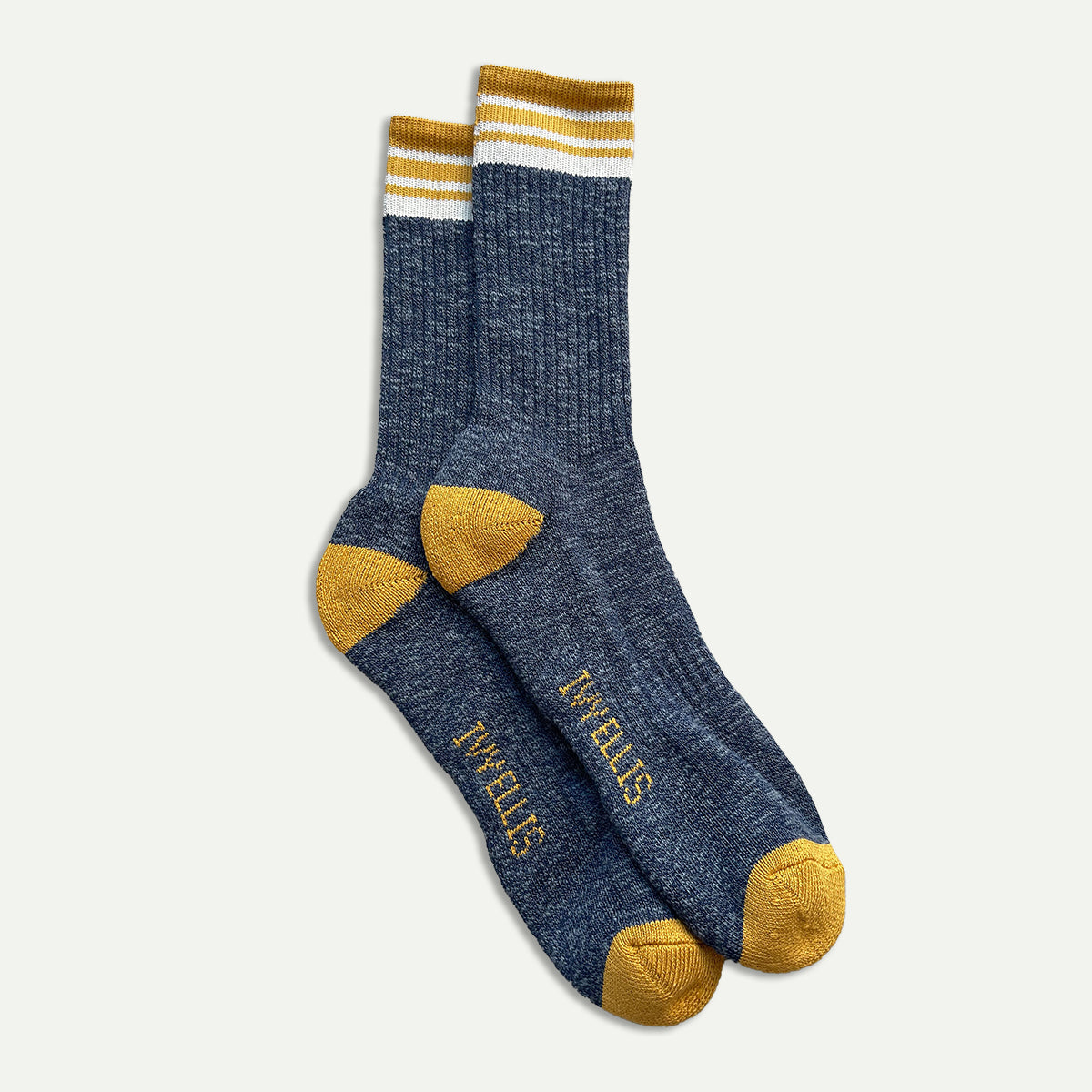 Navy/Yellow Firemoor Crew Sock