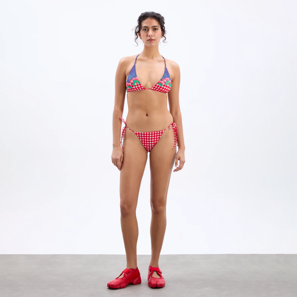 Cherry Pie Tie Side Bikini Bottoms
