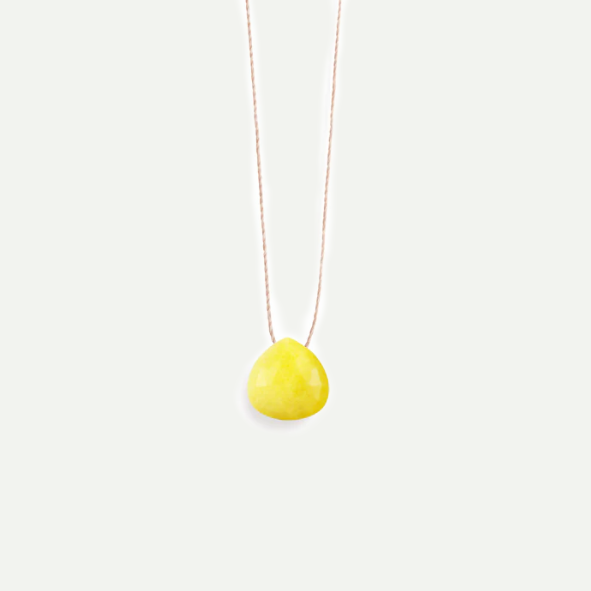 Wanderlust Life Yellow Seraphinite Fine Cord Necklace