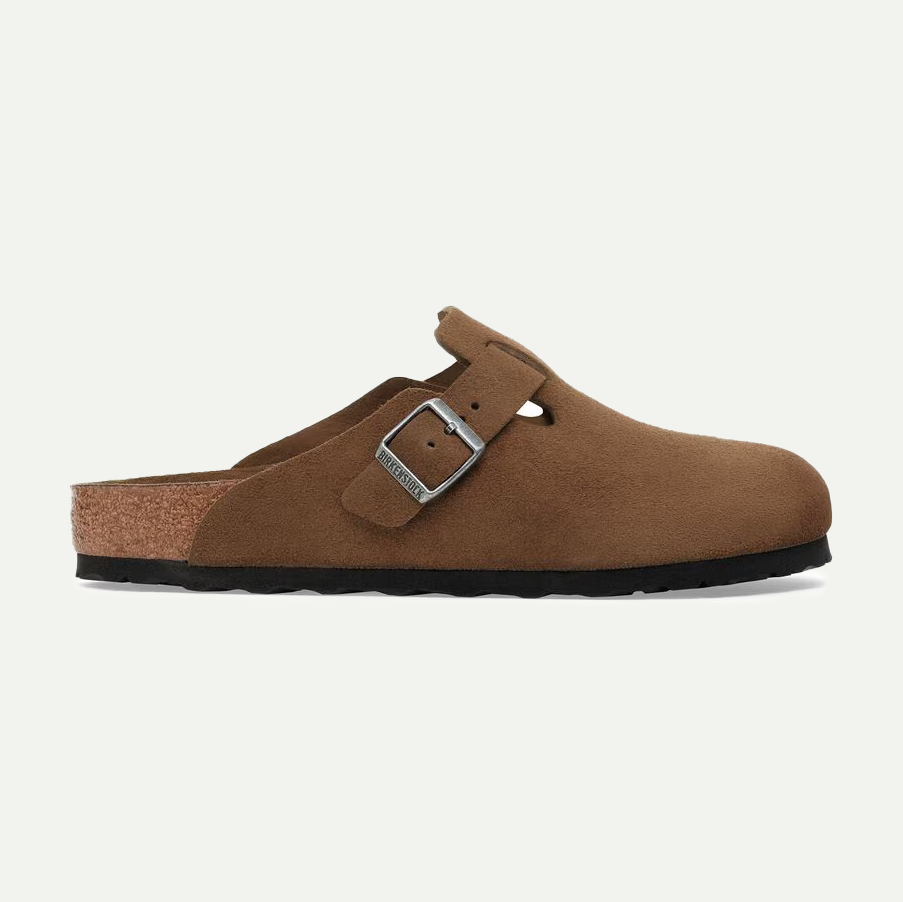 Dark Tea Suede Boston Sandal