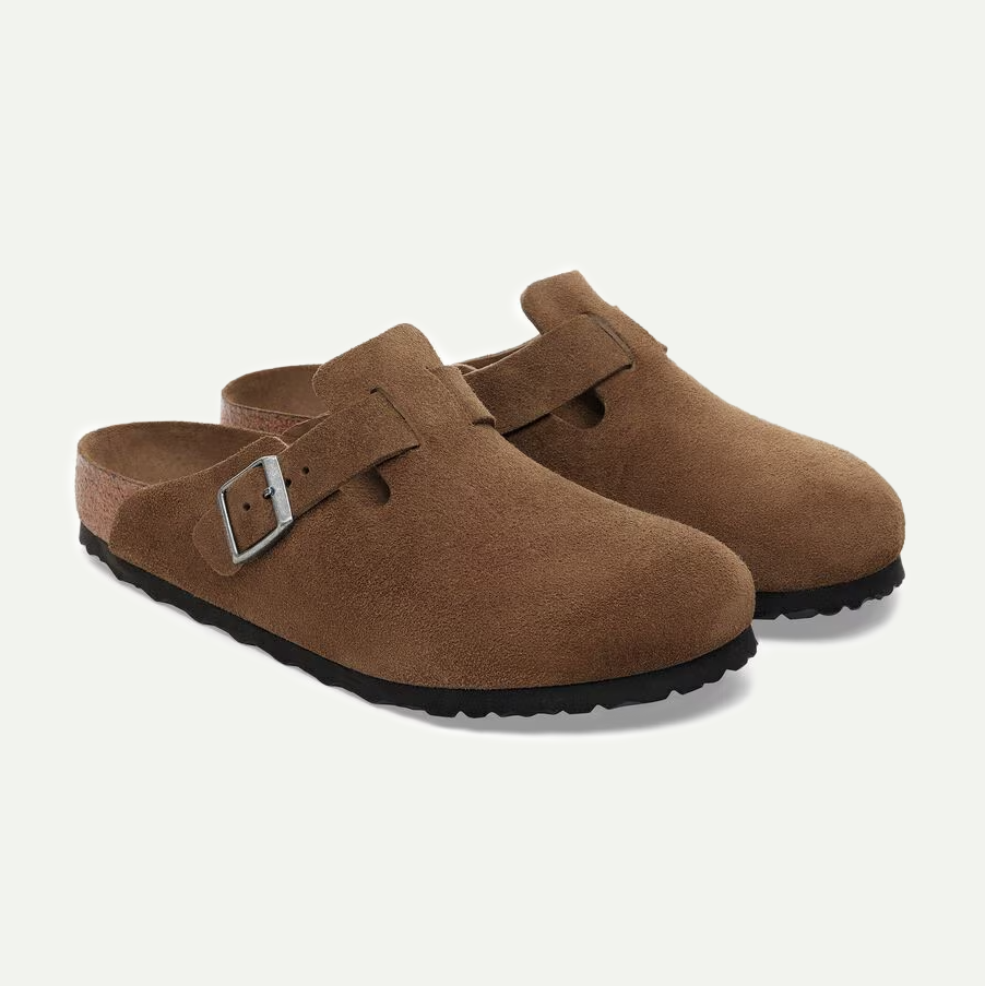 Dark Tea Suede Boston Sandal