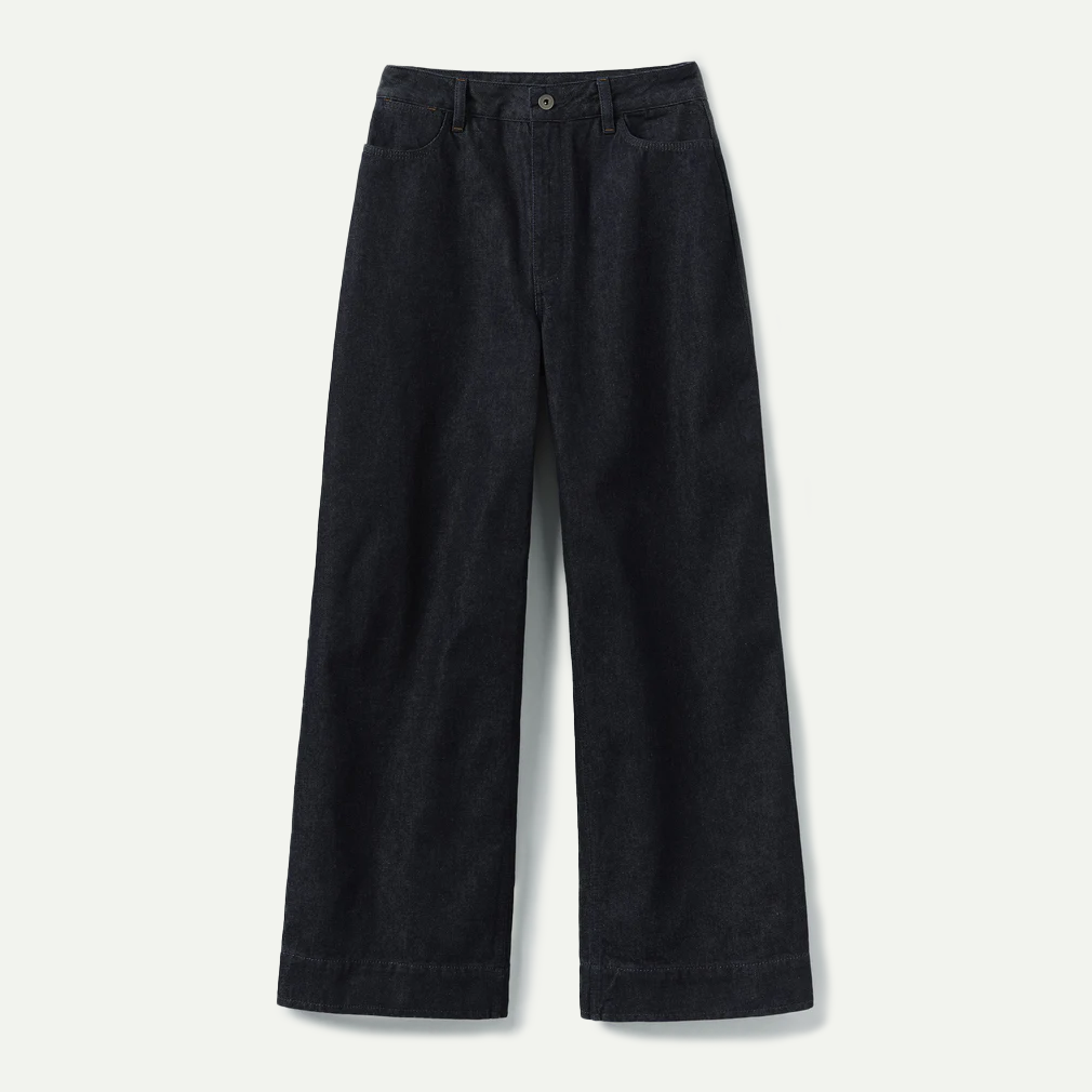 Indigo Wide Leg Denim Trousers