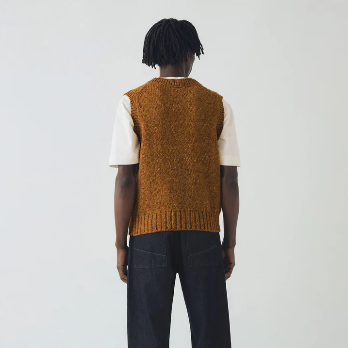 Ochre Donegal Wool Knitted Tank