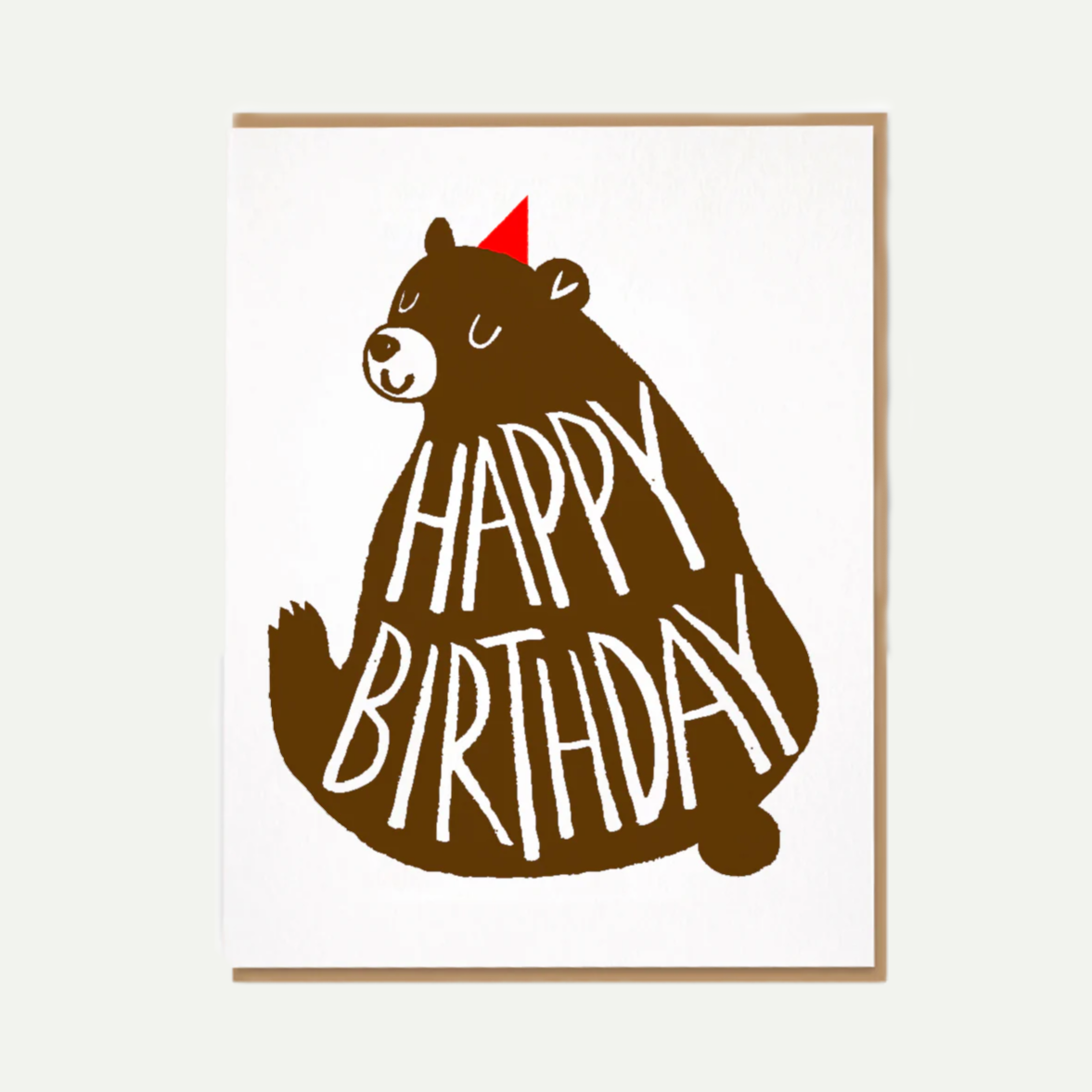 Bday Big Brown Bear Greeting Card