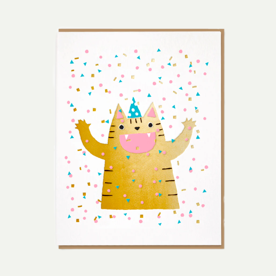 Confetti Cat Greeting Card