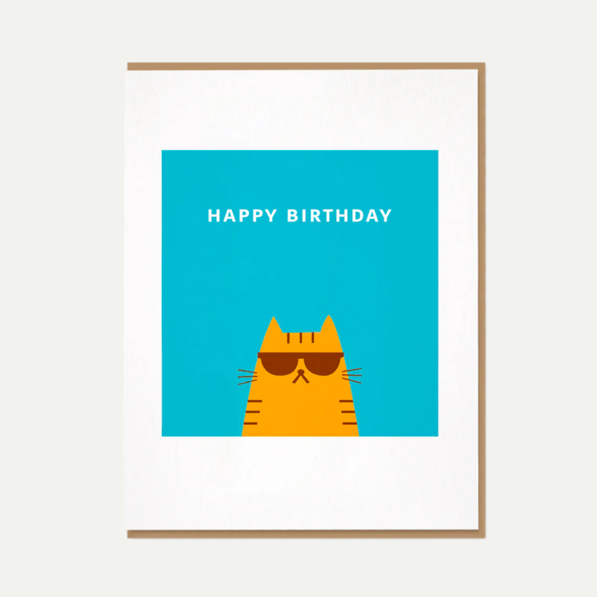 Bday Cool Cat Greeting Card