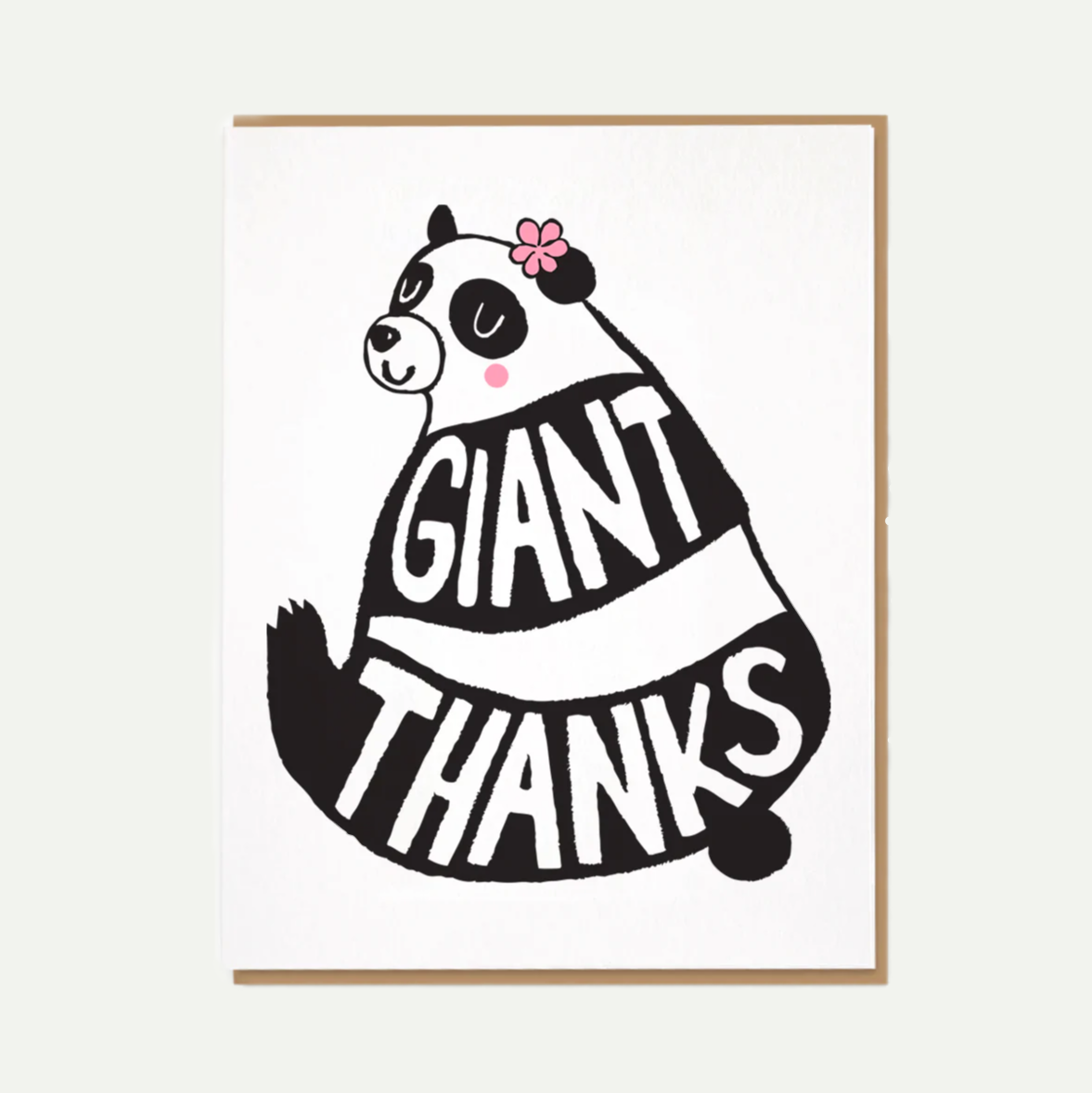 Giant Thanks Panda Greeting Card