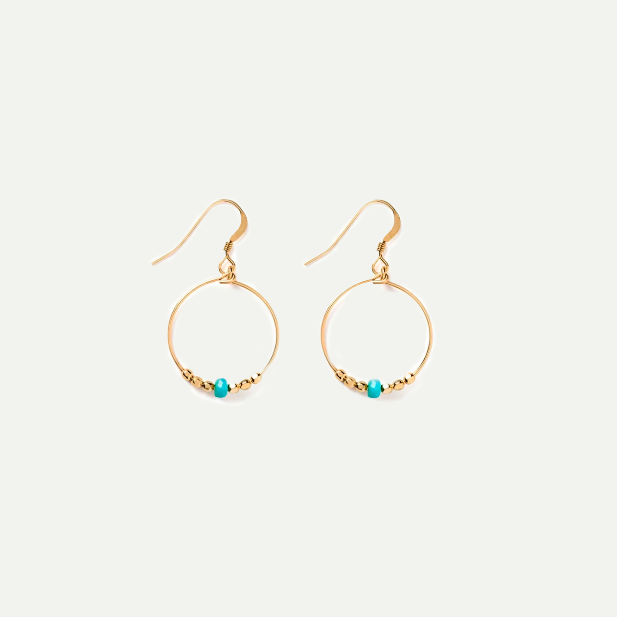 Turquoise Beaded Loop Earrings