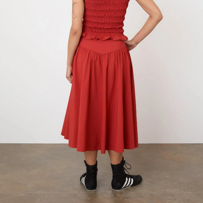 Cherry Tomato Deba Midi Skirt
