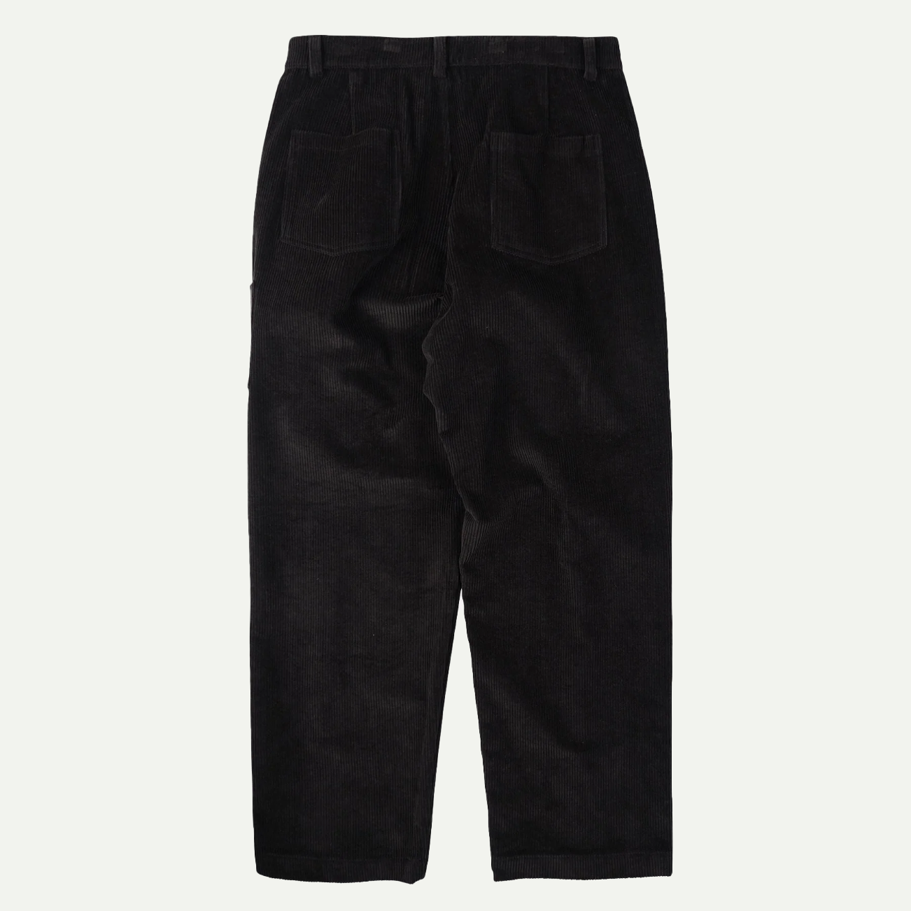 Charcoal Corduroy Wide One Tuck Pants