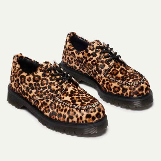 Lowell Leopard Print Moc Toe Shoe