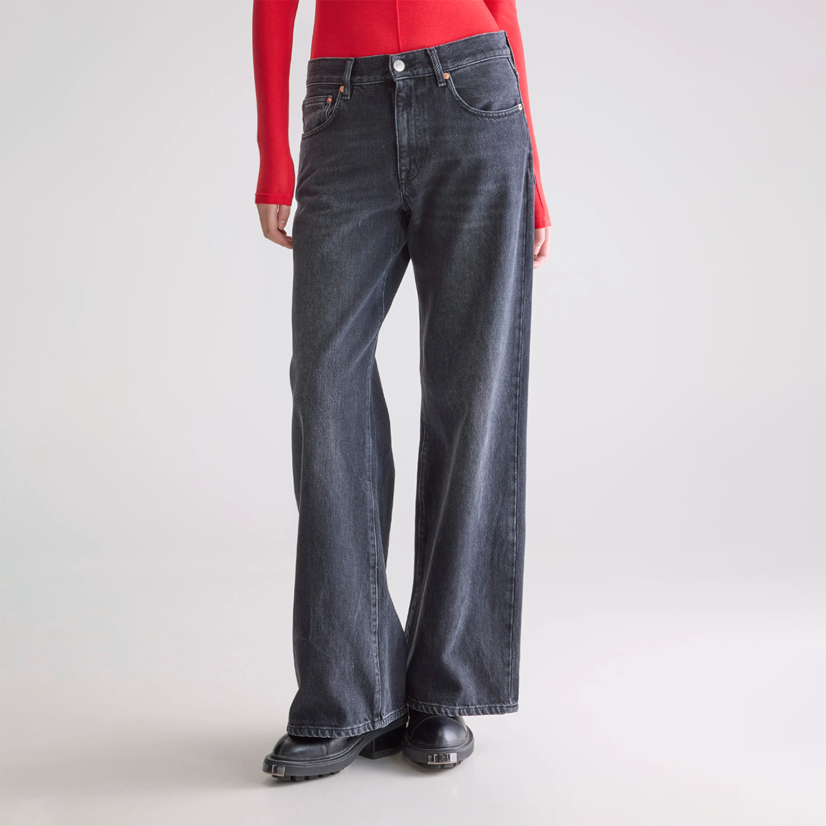 Used Black Wide N 97 Jeans