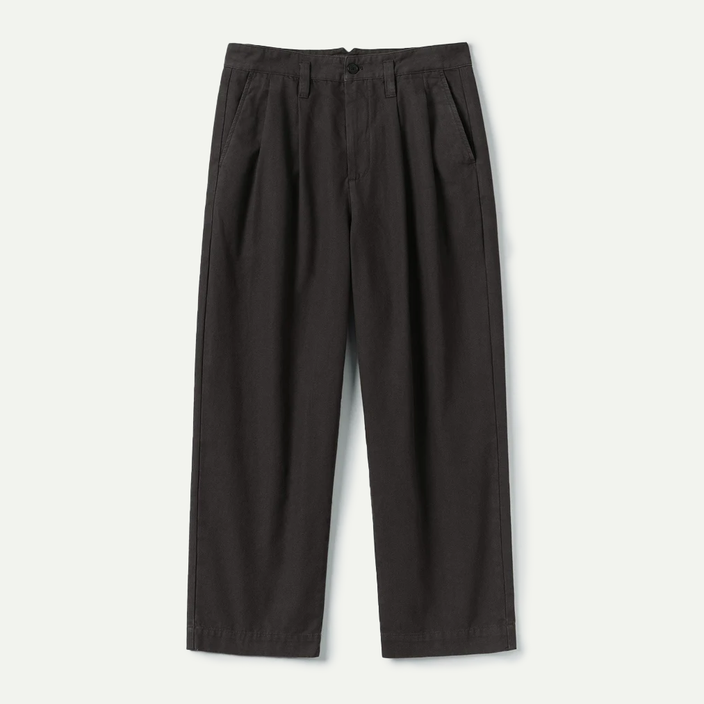 Soft Black Bill Cotton Wide Leg Trousers