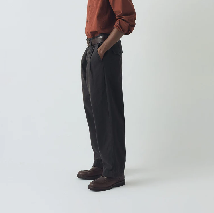 Soft Black Bill Cotton Wide Leg Trousers