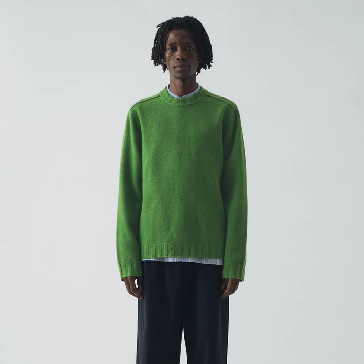 Mineral Green Wool Cashmere Sweater