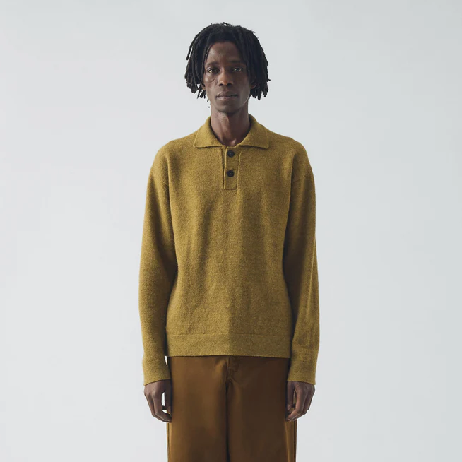 Pear Wool Alpaca Polo Sweater