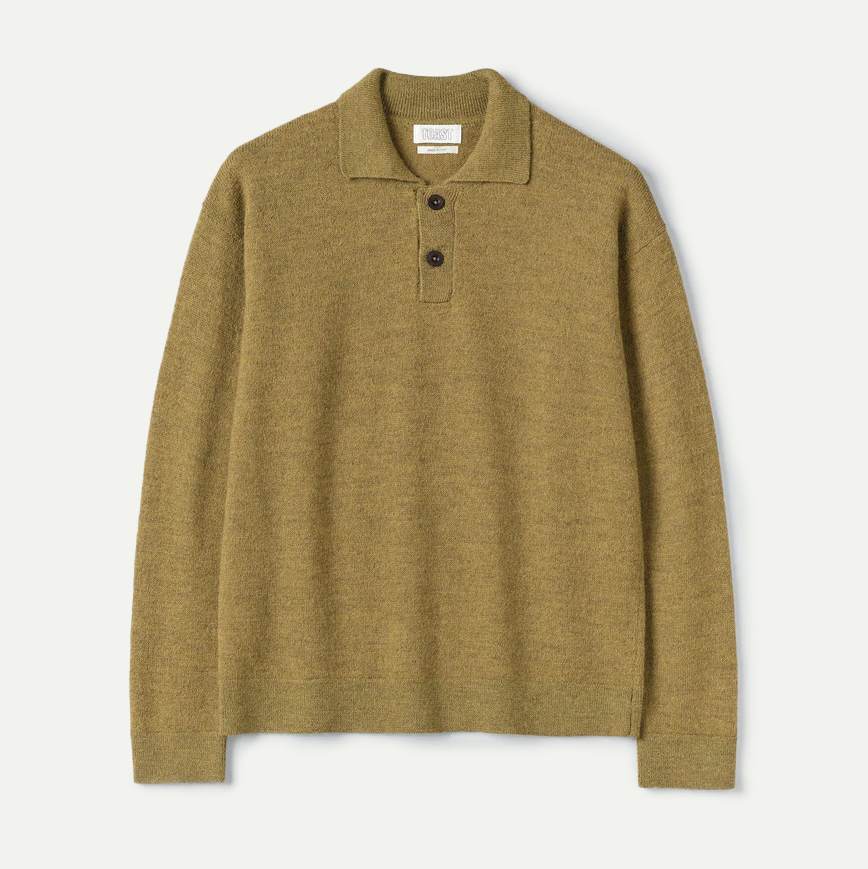 Pear Wool Alpaca Polo Sweater