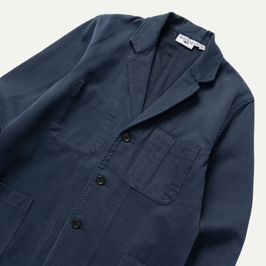 Dark Navy Moleskin Server Suit Jacket