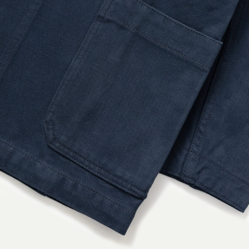 Dark Navy Moleskin Server Suit Jacket