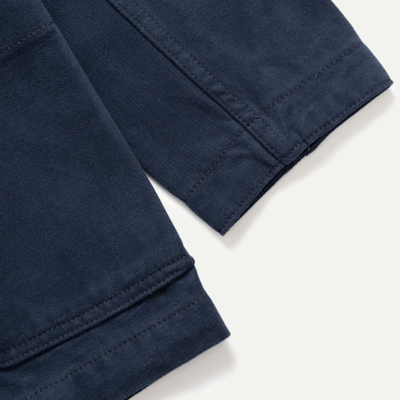 Dark Navy Moleskin Server Suit Jacket