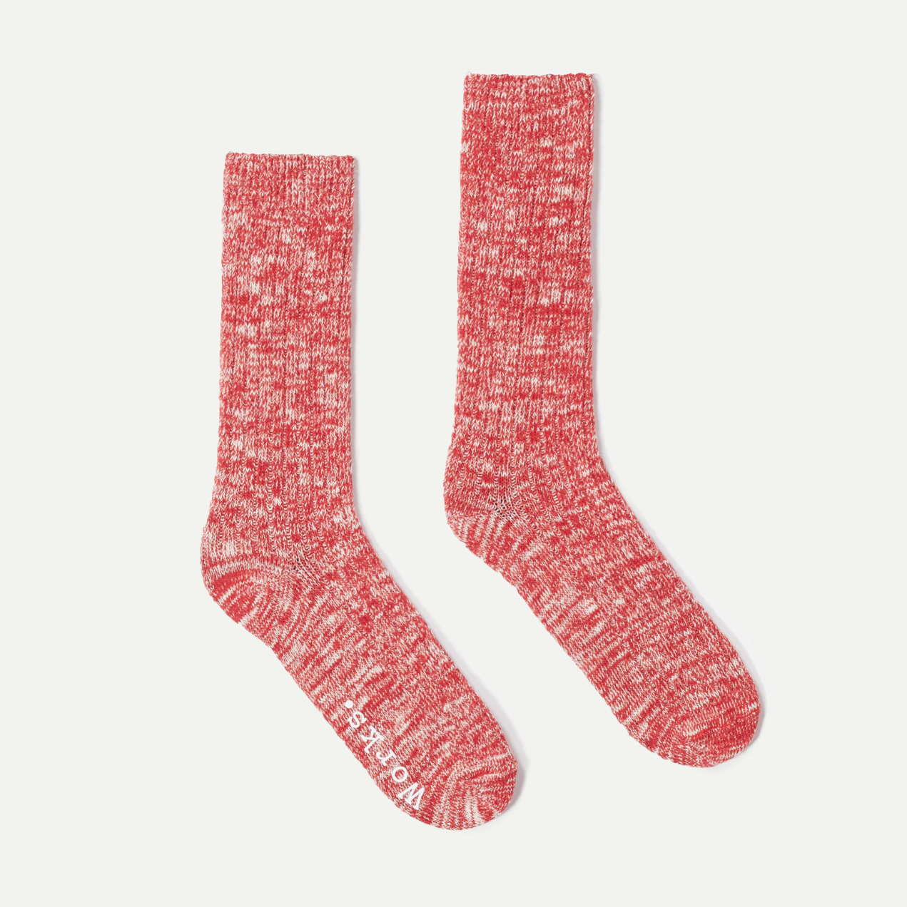 Red Slub Sock