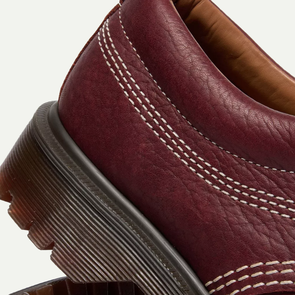 Russet Red Wild Grain Leather Lowell Moc Toe Shoe