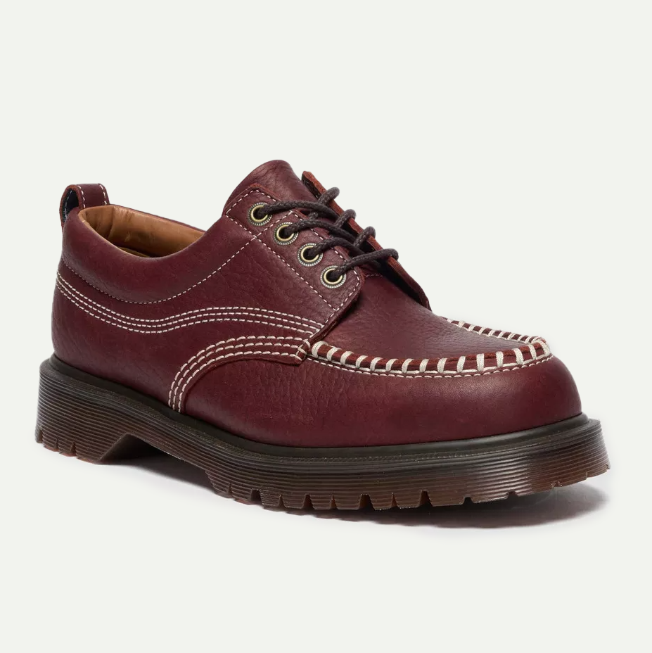 Russet Red Wild Grain Leather Lowell Moc Toe Shoe