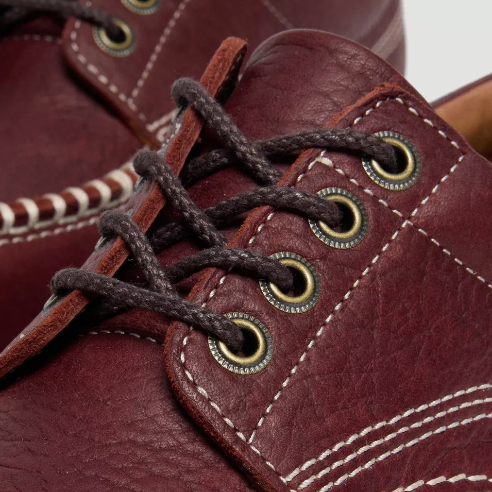 Russet Red Wild Grain Leather Lowell Moc Toe Shoe