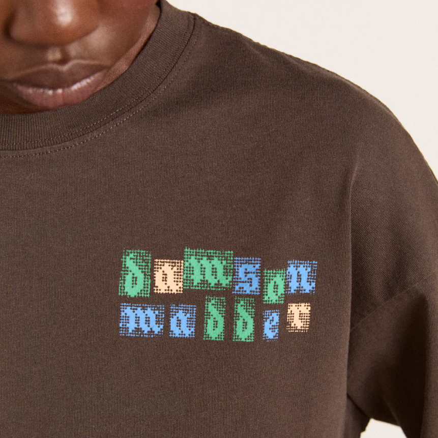 Coffee Bean Patchwork Quilt Long Sleeve T-Shirt