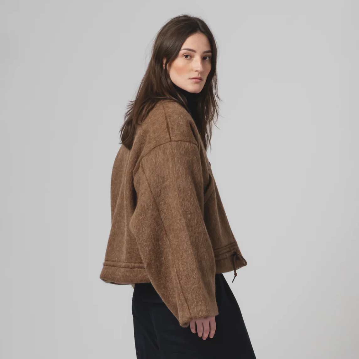 Java Brown Mohair Fleece Reactor Jacket