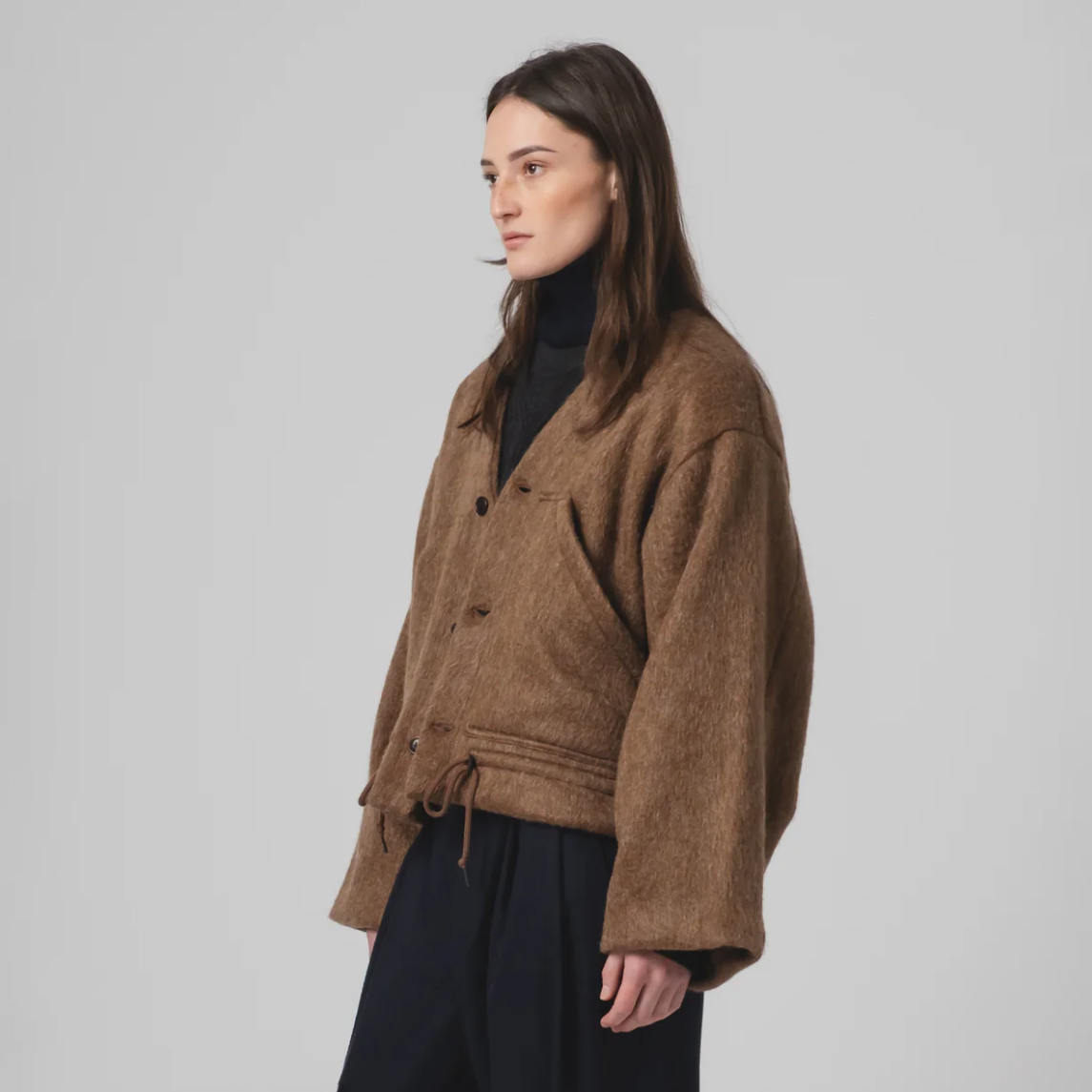 Java Brown Mohair Fleece Reactor Jacket