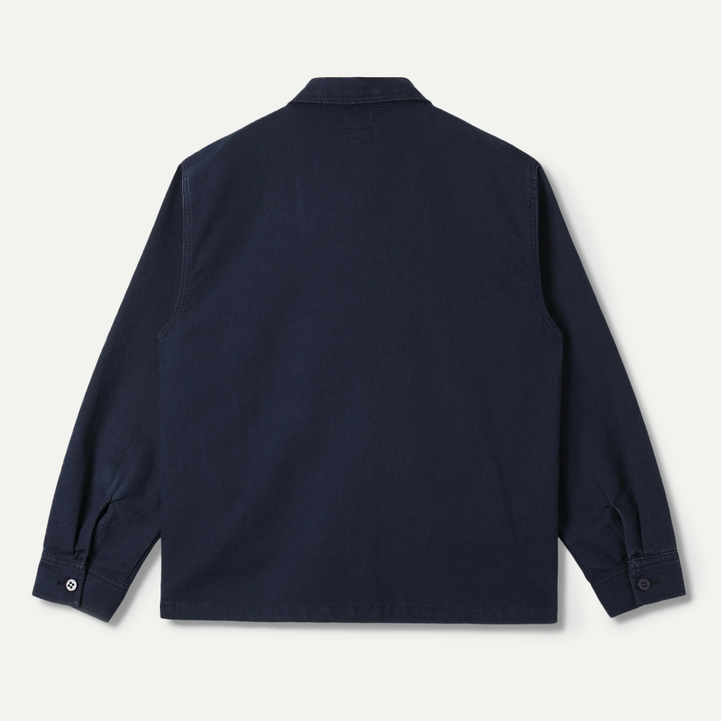 Navy Bedford Zip Shirt