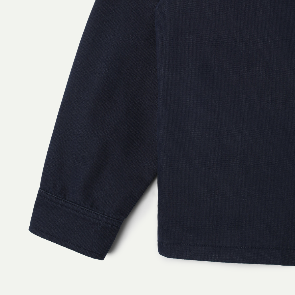 Navy Bedford Zip Shirt