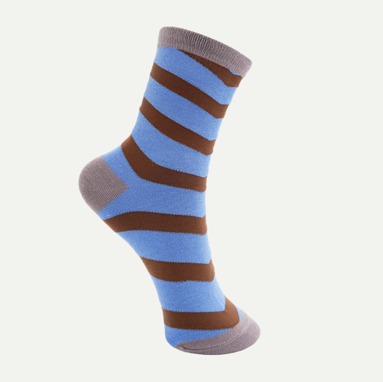 Blue/Brown Yesenia Sock