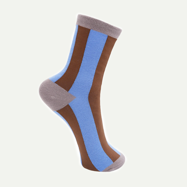 Blue/Brown Yesenia Sock
