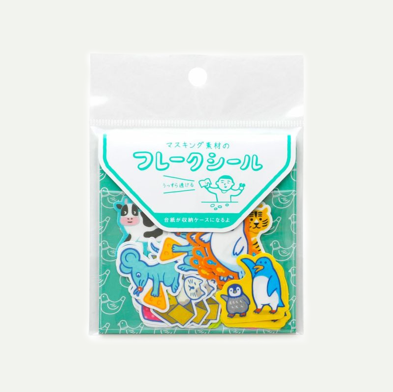 Laid Back Animals Retro Flake Stickers