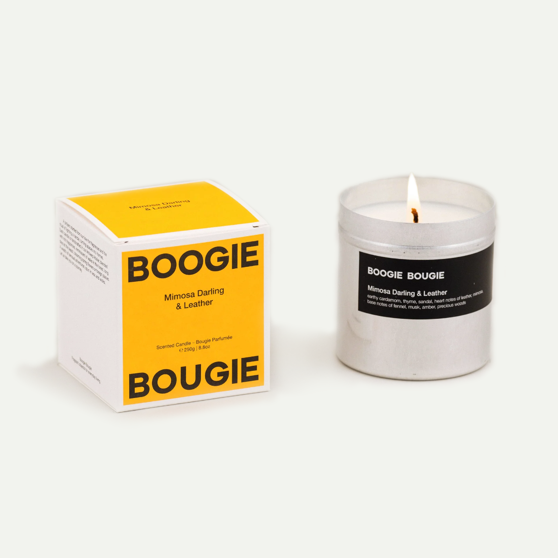 Mimosa Darling & Leather Scented Candle