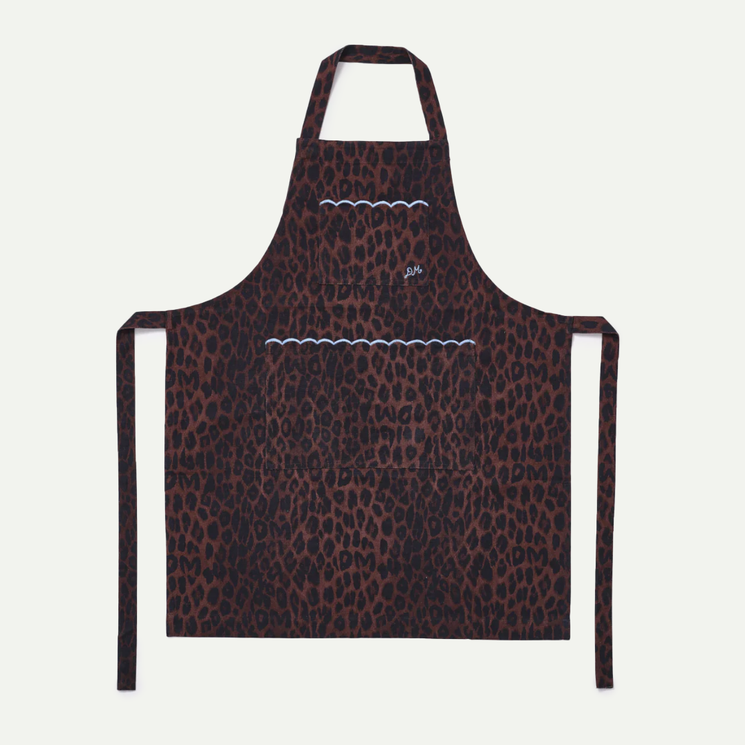 Dark Leopard Scallop Apron