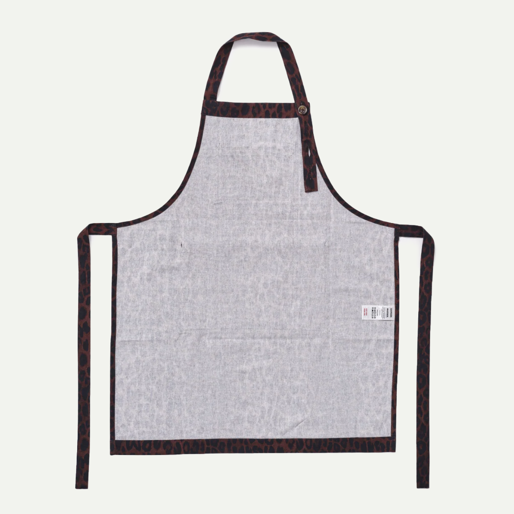 Dark Leopard Scallop Apron