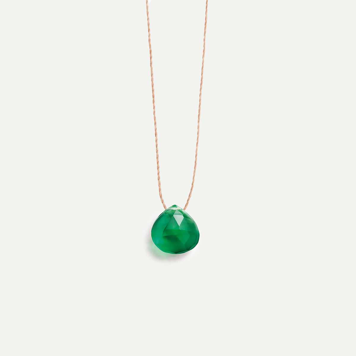 Wanderlust Life Green Onyx Fine Cord Necklace
