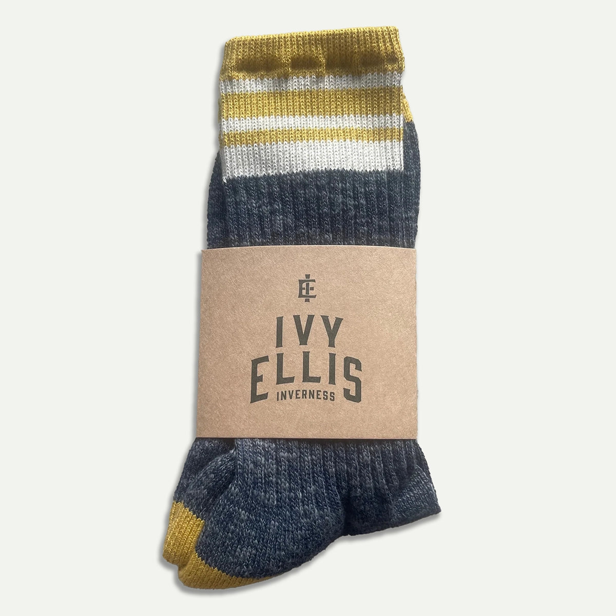 Navy/Yellow Firemoor Crew Sock
