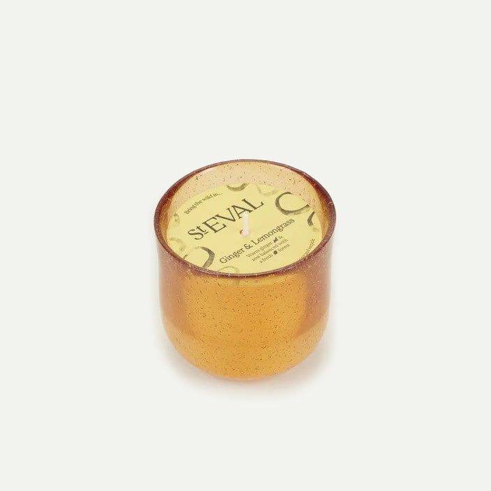 Ginger & Lemongrass Sea Garden Glass Candle